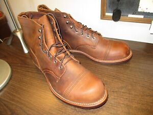 Red Wing 8085 Size 10.5 EE IRON RANGER COPPER ROUGH & TOUGH NIB Factory Seconds