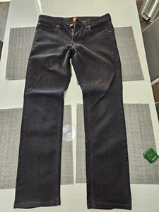 Mens Hugo Boss Black Orange 63 Noir Black Slim Tapered Denim, Pre-Owned  W33 L30 - Picture 1 of 11