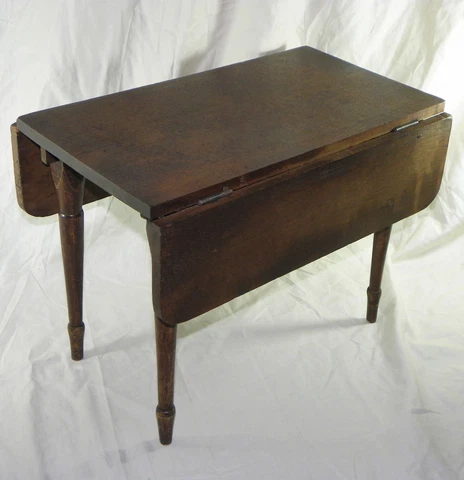 Walnut Child’s  Antique Primitive Drop leaf Table - only 12 inches height Cover