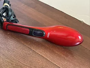 Cepillo alisador de cabello liso Esplee Hot N peine eléctrico rojo control de frizz - Imagen 1 de 8