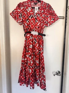 Retro Chic - Torrid Red White Polka Dot Tattoo Art Mermaid Poison Skull Dress 12 - Picture 1 of 5