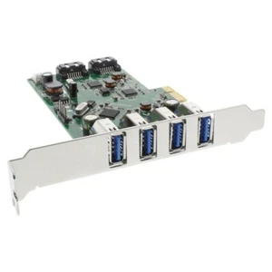 InLine Scheda USB 3.0 + SATA host controller, 4x USB 3.0 + 2x SATA 6Gb/s, PCIe ( - Zdjęcie 1 z 3