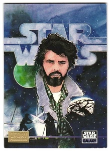 Tarjeta de primer día George Lucas Star Wars 1995 Topps Galaxy #334 - Imagen 1 de 2