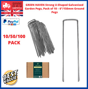 Weed Fabric Galvanised Staples Garden Turf Pins Securing Pegs U Artificial Grass