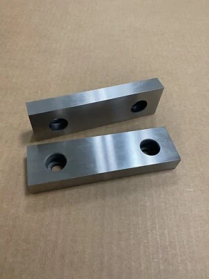 VOSS MACHINE (2) 6” Jaws For Kurt Vises 4140 Hardened Steel & Precision Ground Made In USA