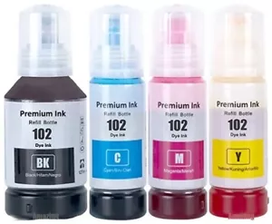 4x Tinte für EPSON 102 ET-2750 ET-2751 ET-2756 ET-2851 ET-2856 ET-3850 ET-4850 - Bild 1 von 6