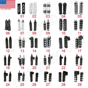 Motorcycle 1" Handlebar Hand Grips for Suzuki Boulevard C50 C90 C109R M50 M109R - Picture 1 of 78