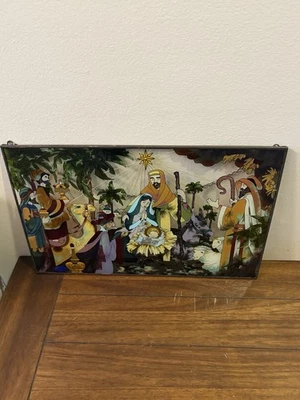 Belén Joan Baker Suncatcher Religioso Cristiano Nacimiento de Cristo Foto 1 de 4