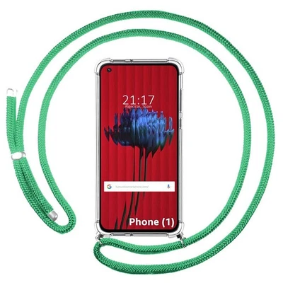Funda Trasparente Appesa Per Nothing Phone 1 Con Corda Verde Acqua - Immagine 1 di 3