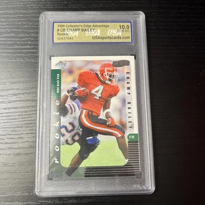 1999 Collectors Edge Advantage Supreme Gem Mint 10 Champ Bailey Card  - Imagem 1 de 2