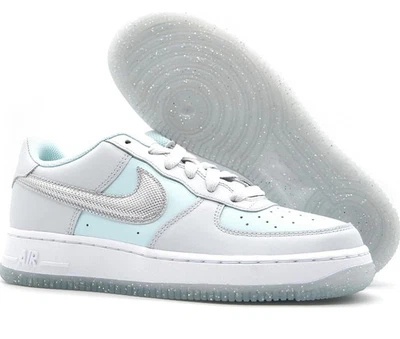 Nike Grade School Air Force 1 BG HQ3249 043 prata platina pura tamanho 6Y novo - Imagem 1 de 4