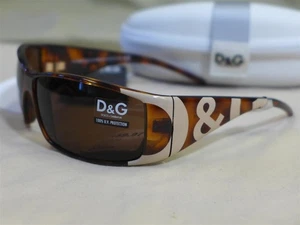Gafas de sol Dolce & Gabbana #2210 115 160 estampado grande y tortuga + estuche - NUEVAS - Imagen 1 de 6
