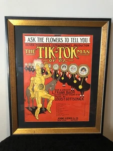 THE TIK-TOK MAN OF OZ 1913 Sheet Music "Ask Flowers to Tell You" - L Frank Baum - Picture 1 of 6