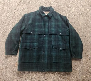 Vintage Woolrich Size XL USA HEAVY Wool Green Cruiser Sherpa Lined Rare - Picture 1 of 9