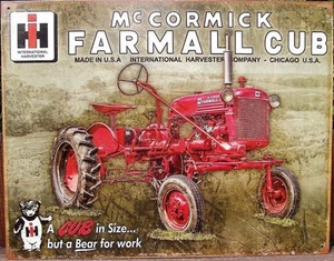 McCormick Farmall Cub metal sign 405mm x 320mm (de) - Photo 1/1