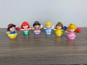 Fisher Price Little People Disney Princess Lot Jasmine Cinderella Belle Mermaid - Picture 1 of 2