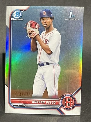 2022 Bowman - Chrome Prospects Brayan Bello #BCP-107 Refractor /499 (RC) - Image 1 of 3