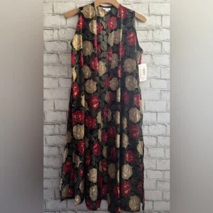 Gilet lungo Joy Duster Lularoe Roses nuovo con etichette taglia small copricostume floreale - Foto 1 di 8