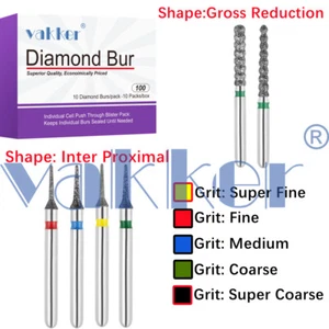 Fresas de diamante Vakker 10 piezas reducción bruta interproximal súper finas medianas gruesas - Imagen 1 de 13