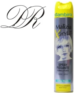 MALIZIA X style hair fixing spray 200ml long hold gloss effect - no parabens