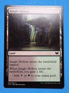 1x Jungle Hollow Commander 2015 Mtg Magic Gathering Card Dual Land Mana 292 - Picture 1 of 2