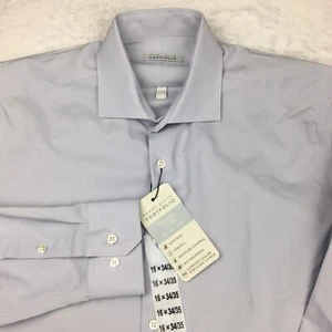 Perry Ellis Dress Shirt Mens 16-34/35 Gray Dot Travel Luxe Non Iron Stretch NWT! - Picture 1 of 10