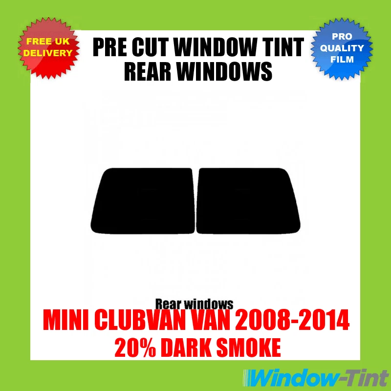 Kit de tinte trasero 20 % oscuro para ventana precortado para mini furgoneta Clubvan 2008-14 - Imagen 1 de 2