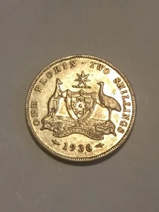 1936 Silver Florin / 2 Shillings GEM Australia coin Coin - Picture 1 of 2