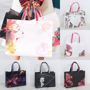 Lady Women Shopping Bag Tote Grocery Handbag Fold Away Non-Woven Bags Waterproof