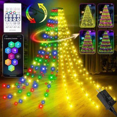 Christmas Tree Waterfall String Lights 200LED Color Changing fr Home Party Decor - Image 1 of 4