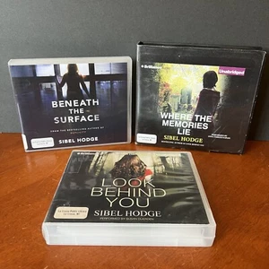 Lot: 3 Sibel Hodge Audio Book CD Where Memories Lie Beneath Surface Behind You - Picture 1 of 7