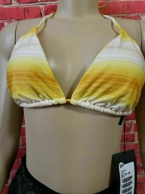 ViX Paula Hermanny White Golden Tri Yellow Swim Top Womens size M. New! - Image 1 of 4