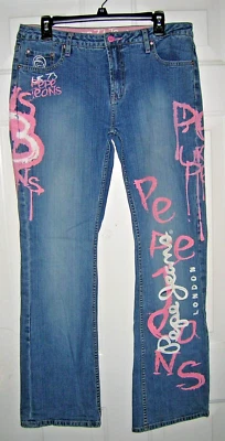 JEANS PEPE VINTAGE UK - TALLA 32 - PINTADOS A MANO - MUY RAROS - BONITOS - MEJOR OFERTA Foto 1 de 4