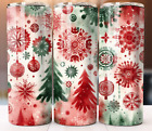 Weihnachtsbaum Schneeflocke Tasse Becher 20 Unzen Edelstahl maßgeschneidertes Design