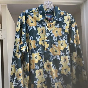 Joe Kealoha Reyn Spooner Long Sleeve Button Front Floral Aloha Shirt Mens Medium - Picture 1 of 7