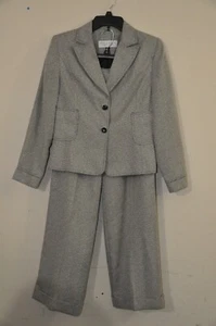 Vintage Pret A Porter Suit grey blazer with matching trousers 10P petite - Picture 1 of 8