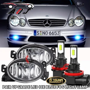 2007-2008 For Mercedes Benz Pair Bumper blue LED Fog Lights Replacement Lamps - Picture 1 of 16