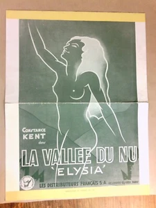 RARE DOSSIER DE PRESSE DEPLIANT DU FILM "LA VALLEE DU NU" / CONSTANCE KENT / TBE - Picture 1 of 3