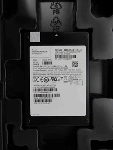 SAMSUNG PM1643 920GB HPE SAS SSD 12G/s MZILT920HAHQ-00AH9 ARFX0920S5xnFTRI 3P00 - Afbeelding 1 van 2