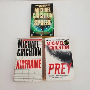 Michael Crichton Books Lot of 3 Paperbacks Sphere Airframe Prey Thriller Sci Fi - Bild 1 von 6