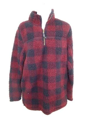 Alpine Design Plaid Sherpa Size S red and black lumber Jack Style buffalo plaid - Image 1 of 4