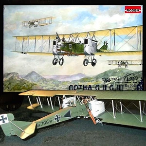 RODEN 002 1/72 GOTHA G.II/G.III WWI KIT MODELLINO BOMBARDIERE TEDESCO - Foto 1 di 6