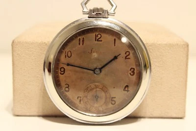 VINTAGE WW2 ERA GERMANY MEN'S OPEN FACE POCKET WATCH "STOWA" 15 JEWELS - Image 1 of 4