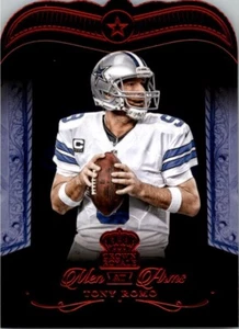 Tony Romo 2015 Crown Royale Men at Arms rojo #5 - casi nuevo-como nuevo - Imagen 1 de 2