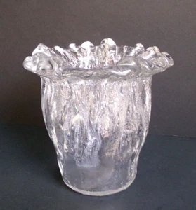 Vintage Magnor Thick Textured Glass Vase Style of Tapio Wirkkala Norway 6.25" - Picture 1 of 8