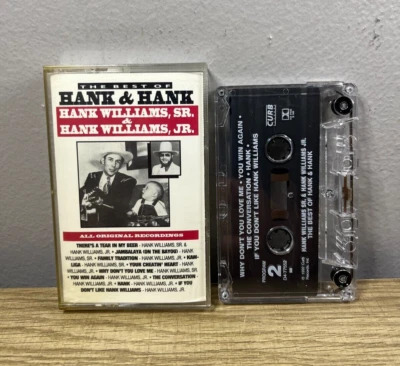 Hank Williams Sr & Hank Williams Jr.– The Best of Hank & Hank Cassette - Country - Image 1 of 3
