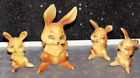 Vintage Lot of 4 Wilton Easter Bunny Rabbit Cake Toppers Plastic Decorating 754
