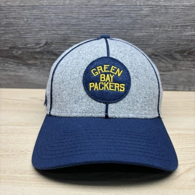 Gorra ajustada Green Bay Packers para hombre grande gris azul marino NFL fútbol 1919 New Era Foto 1 de 4