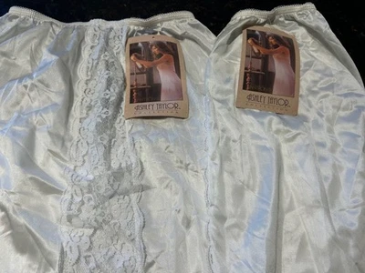 2 Ashley Taylor Slip Medio Slip Encaje Nuevo con Etiquetas Blanco Pequeño 29" Foto 1 de 4