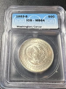 1953 S Washington / Carver Silver Half Dollar Ms 64 - Picture 1 of 8